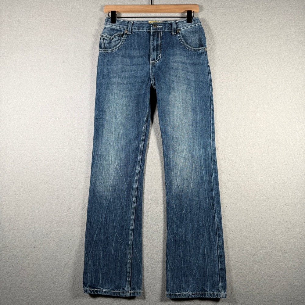 Wrangler 20X Jeans Womens 14 Regular Medium Wash Straight Leg Cotton 1042BWXCL